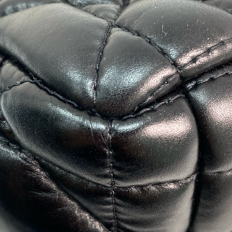 △ Christian Dior 迪奧 Black Supple Cannage Calfskin Medium Dior Caro Chain Shoulder Bag 黑色柔軟小牛皮菱格紋中號鎖鏈肩背袋 - 257015351-8