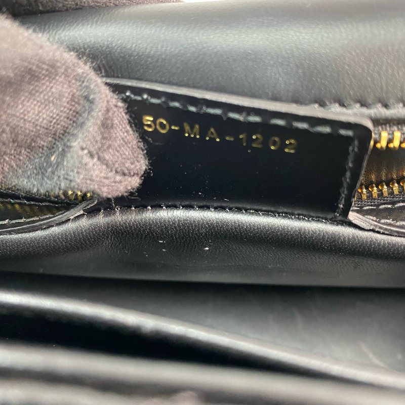 △ Christian Dior 迪奧 Black Supple Cannage Calfskin Medium Dior Caro Chain Shoulder Bag 黑色柔軟小牛皮菱格紋中號鎖鏈肩背袋 - 257015351-19