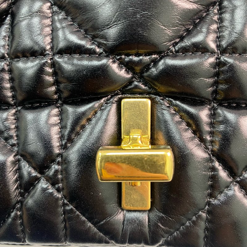 △ Christian Dior 迪奧 Black Supple Cannage Calfskin Medium Dior Caro Chain Shoulder Bag 黑色柔軟小牛皮菱格紋中號鎖鏈肩背袋 - 257015351-20