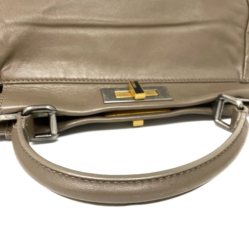 ☆Fendi 芬迪 Peekaboo Brown Calfskin 2Way Bag 啡色小牛皮兩用袋 -257015429-7