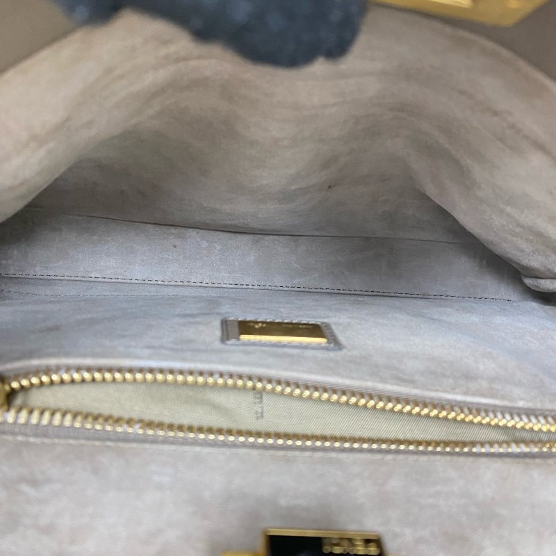 ☆Fendi 芬迪 Peekaboo Brown Calfskin 2Way Bag 啡色小牛皮兩用袋 -257015429-15