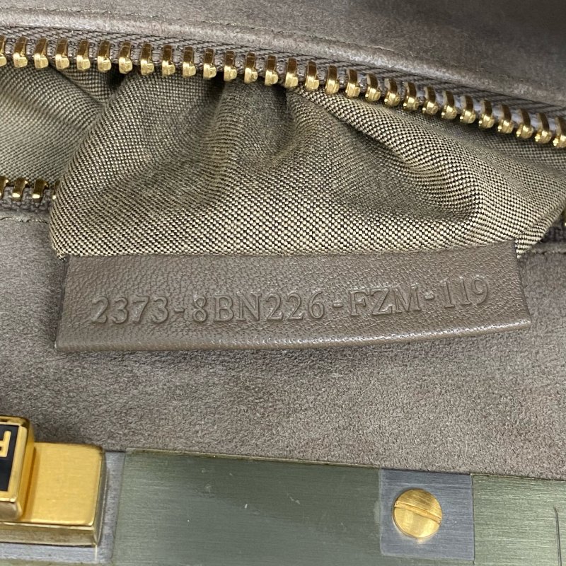 ☆Fendi 芬迪 Peekaboo Brown Calfskin 2Way Bag 啡色小牛皮兩用袋 -257015429-18