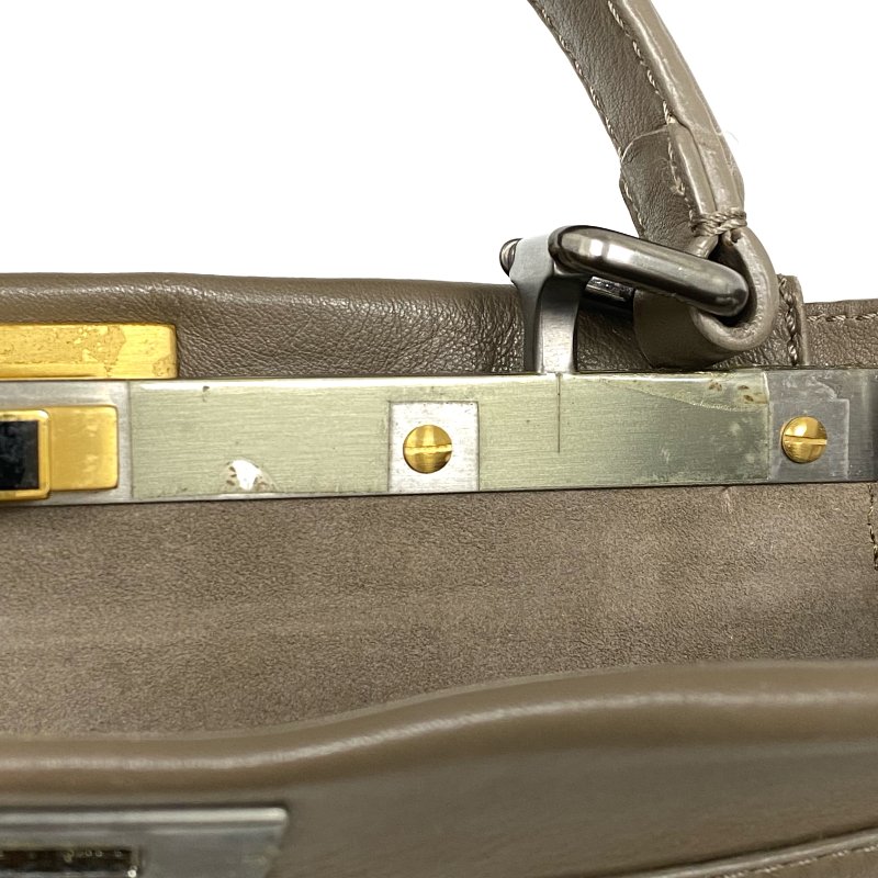 ☆Fendi 芬迪 Peekaboo Brown Calfskin 2Way Bag 啡色小牛皮兩用袋 -257015429-20