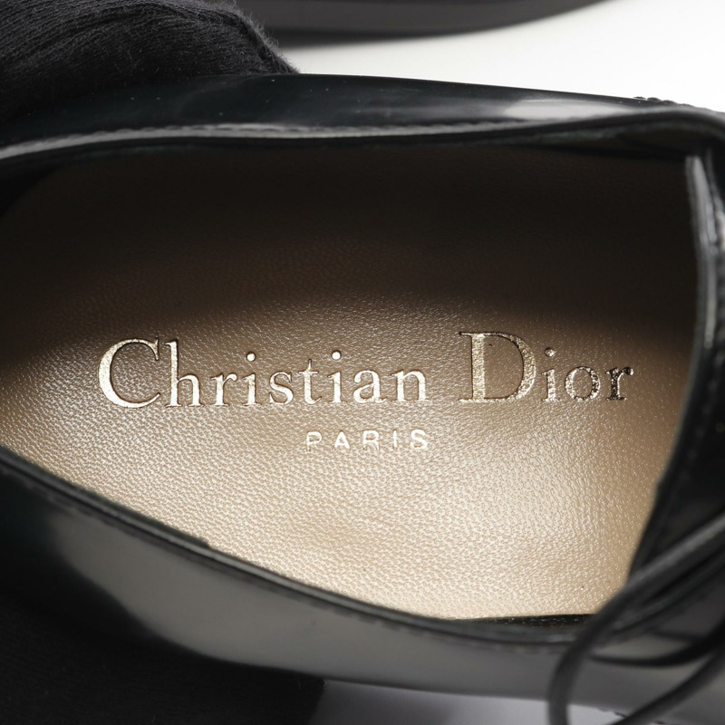Christian Dior 樂福鞋平底鞋皮革黑色二手女款 #36 1/2-4