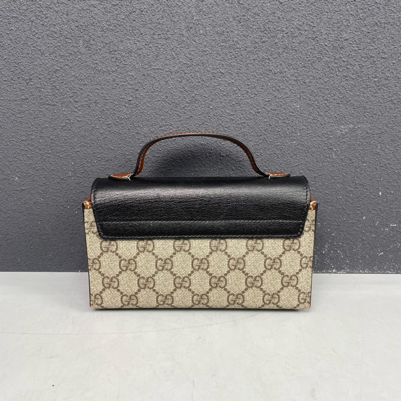 古馳Gucci老花黑色月光寶盒padlock盒子包肩背包斜背包-1