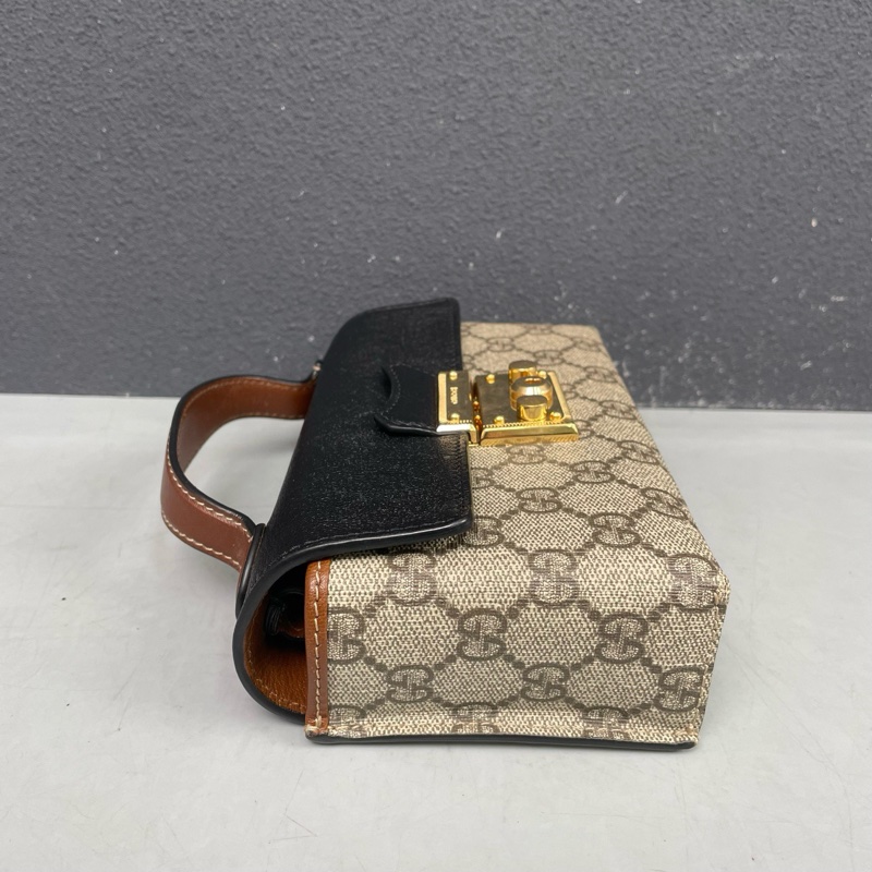 古馳Gucci老花黑色月光寶盒padlock盒子包肩背包斜背包-2