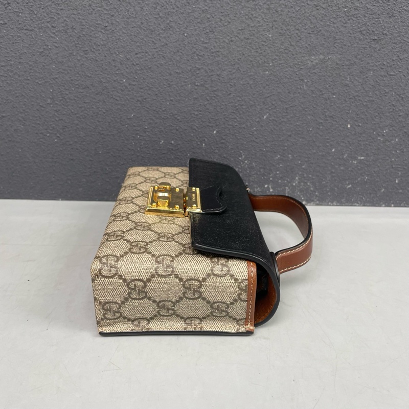 古馳Gucci老花黑色月光寶盒padlock盒子包肩背包斜背包-3