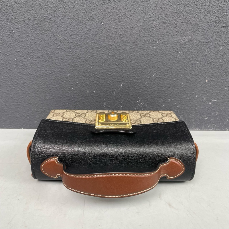 古馳Gucci老花黑色月光寶盒padlock盒子包肩背包斜背包-5