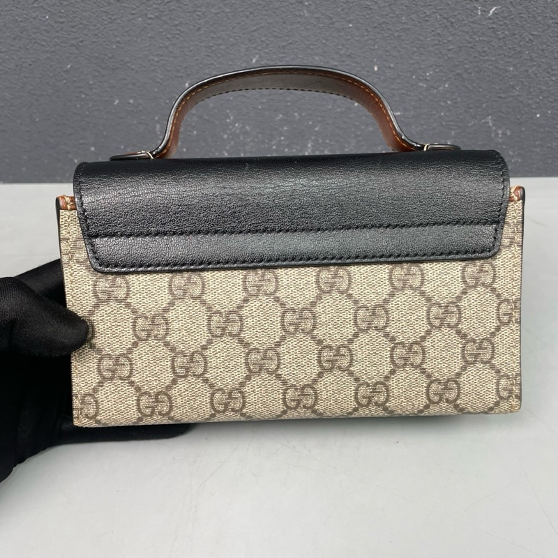 古馳Gucci老花黑色月光寶盒padlock盒子包肩背包斜背包-10