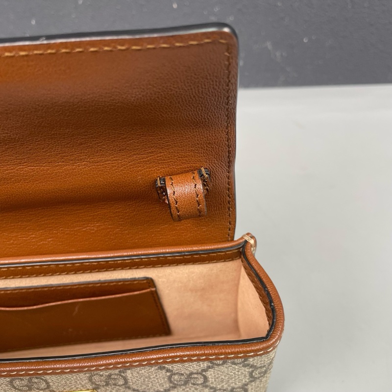 古馳Gucci老花黑色月光寶盒padlock盒子包肩背包斜背包-19