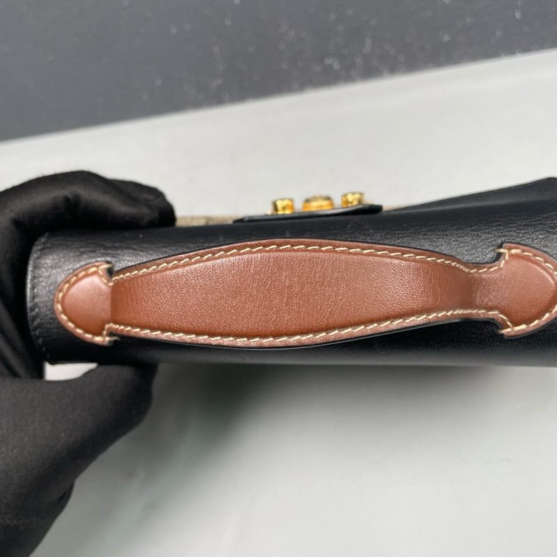 古馳Gucci老花黑色月光寶盒padlock盒子包肩背包斜背包-26
