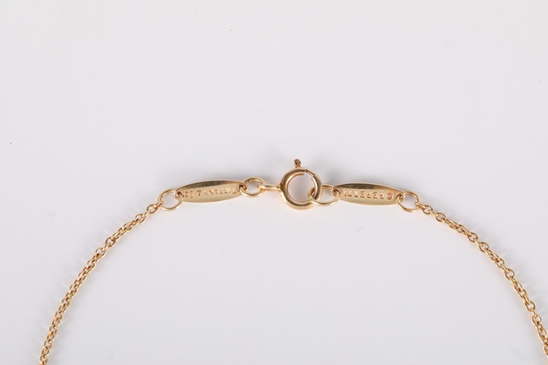 TIFFANY&CO(蒂芙尼) 18K玫瑰金 玫瑰金 TIFFNAY ELSA PERETTI 青金石吊墜 手鏈 18K-4