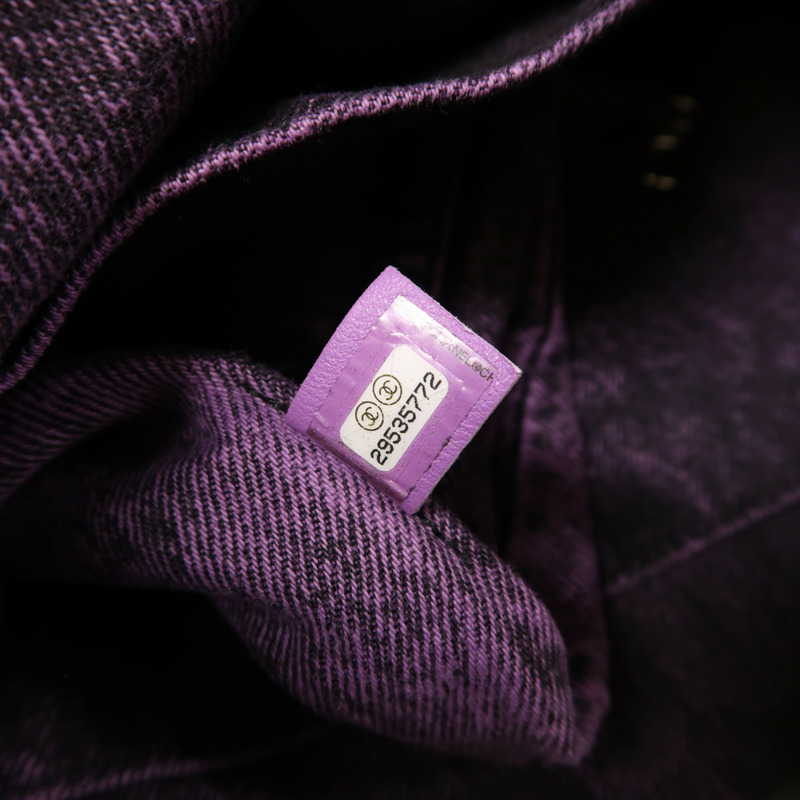 CHANEL 牛仔布Chanel 31金扣手挽肩背兩用袋-6