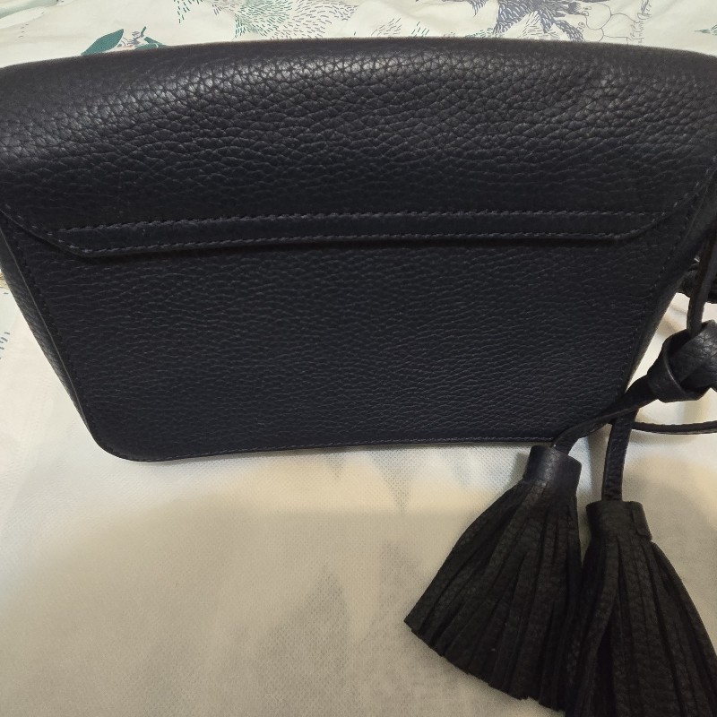 TORY BURCH 瀏蘇荔枝紋經典斜背包-2