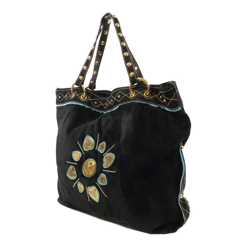 GUCCI 麂皮皮革Shoulder Tote金扣肩背袋/手挽袋-2