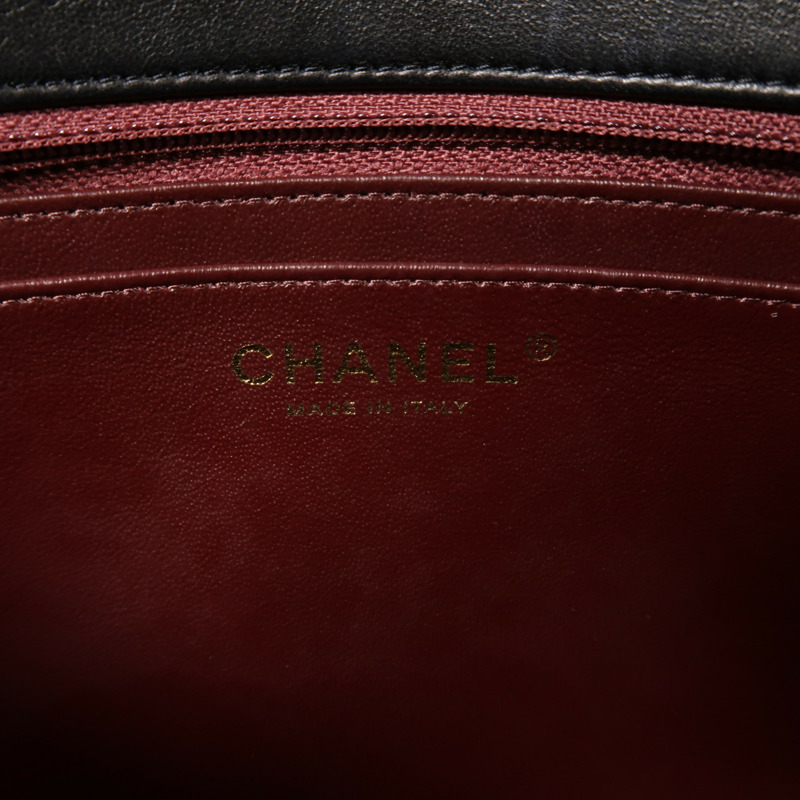 CHANEL 皮革Chain Shoulder金扣鏈帶肩背袋-5