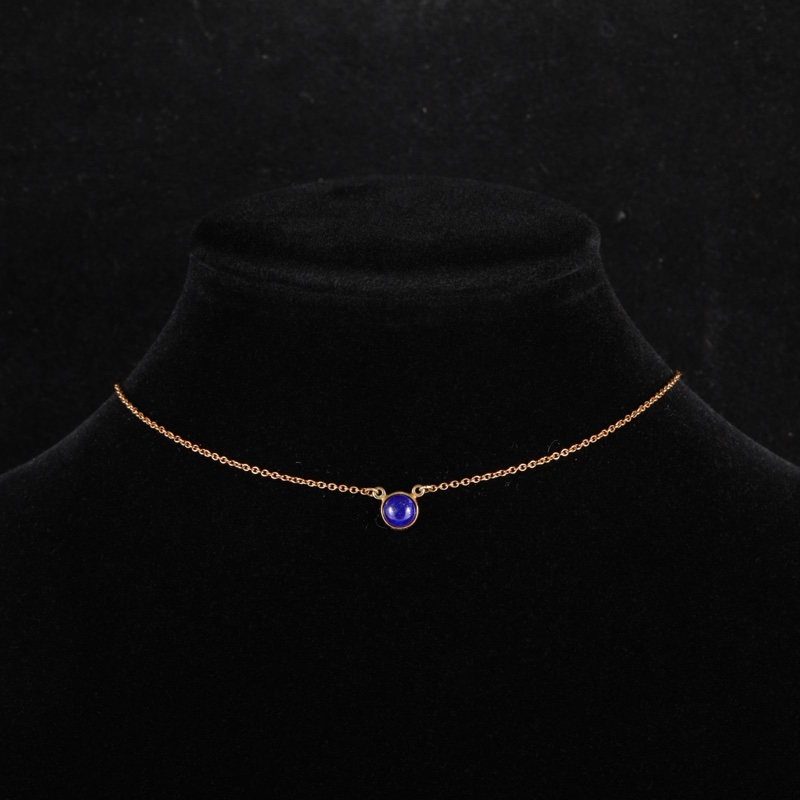 TIFFANY&CO(蒂芙尼)  18K玫瑰金 玫瑰金 TIFFNAY ELSA PERETTI 青金石吊墜項鏈 18K-0