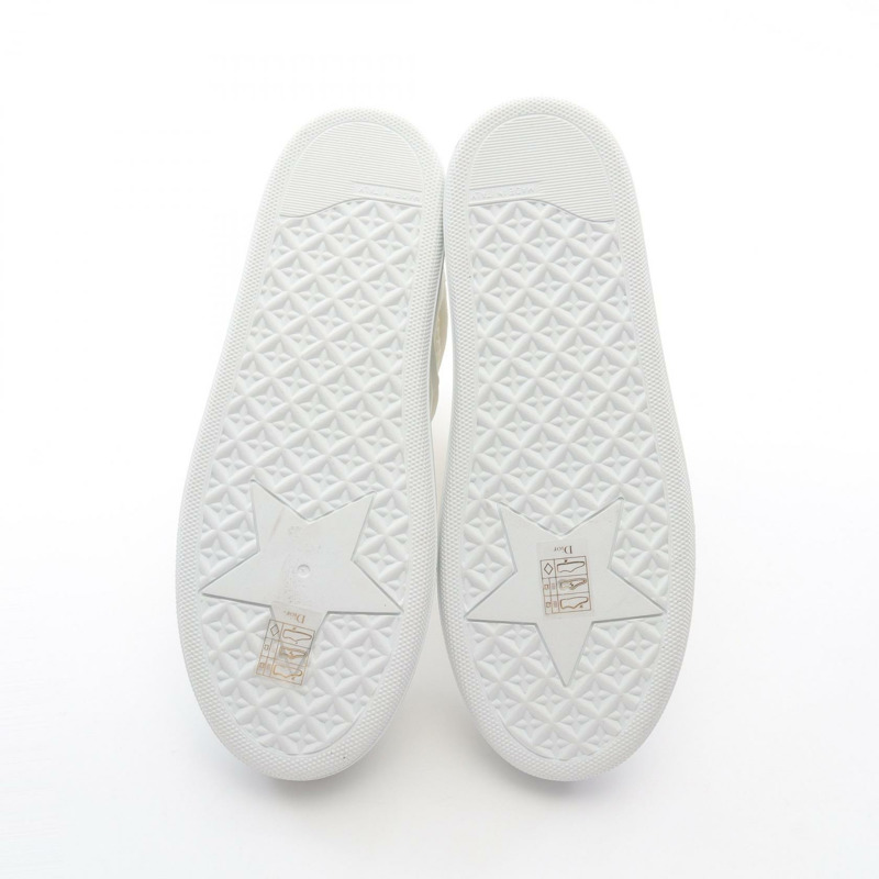 Christian Dior 白色皮革繫帶靴,二手女款 #39-3