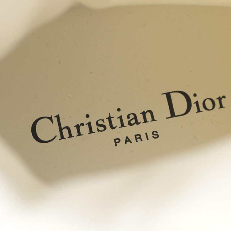 Christian Dior 白色皮革繫帶靴,二手女款 #39-4