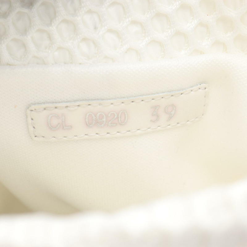 Christian Dior 白色皮革繫帶靴,二手女款 #39-5