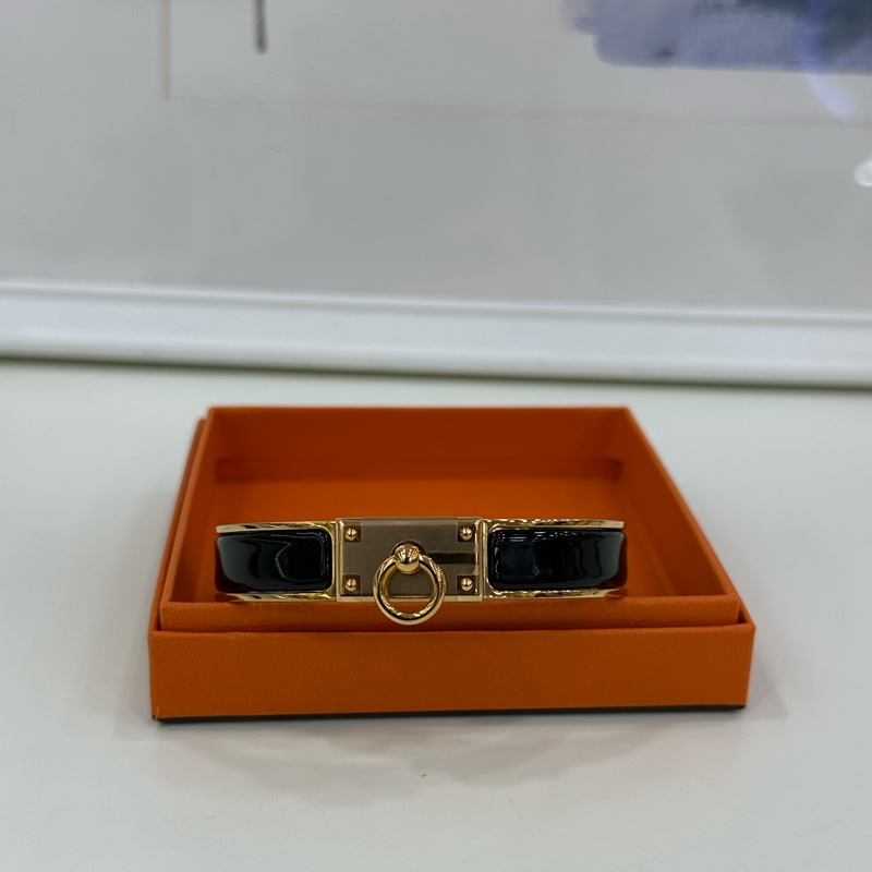 Hermes 愛馬仕 玫瑰金黑色法朗 cdc 圓環 ST 閒置 膜還在-1