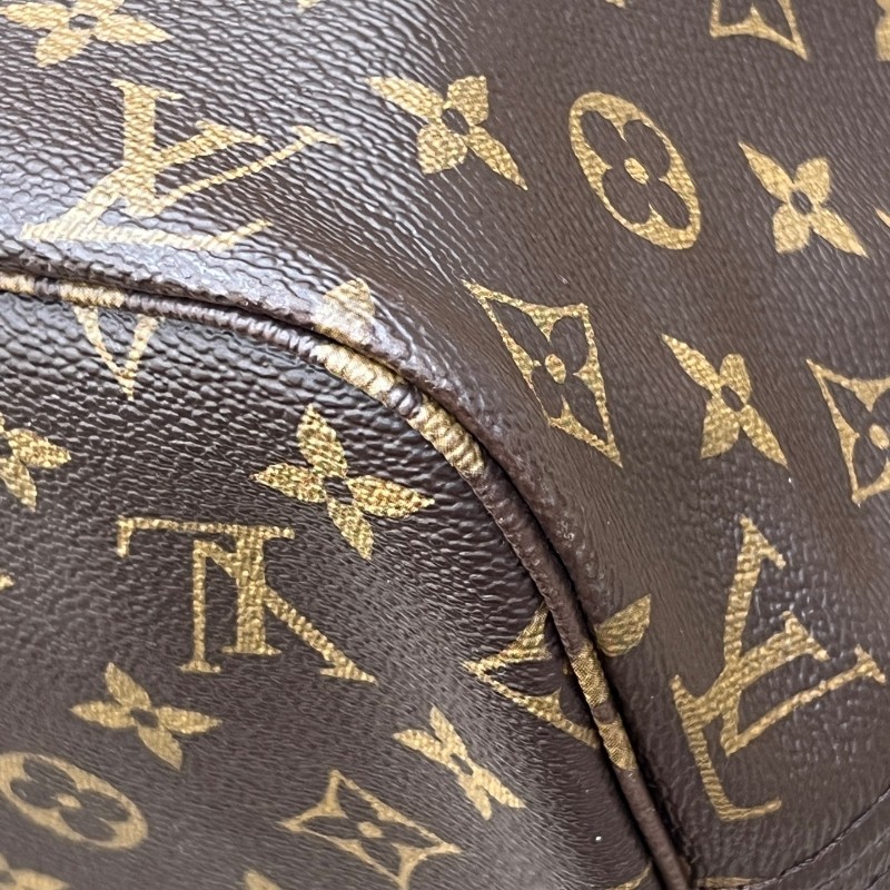 LV neverfull MM玫紅色內裡中號老花購物袋托特包-9