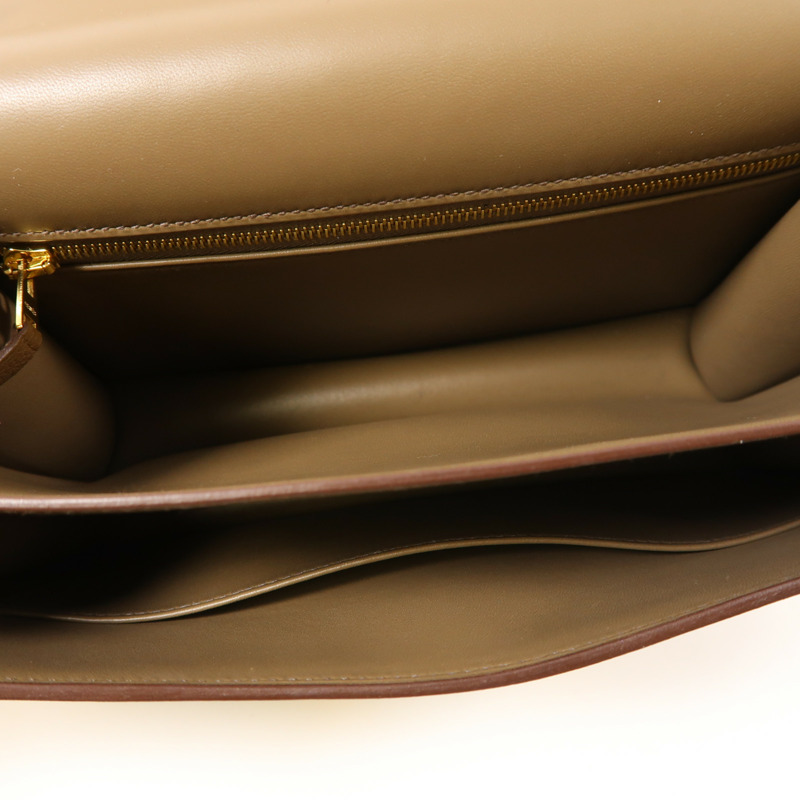 HERMES Evercolor皮革Constance 24金扣肩背袋Toundra-4