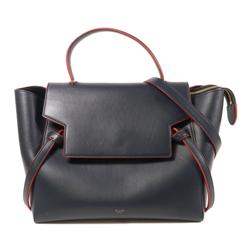 CELINE 牛皮皮革Mini Belt Bag金扣手挽肩背兩用袋-0