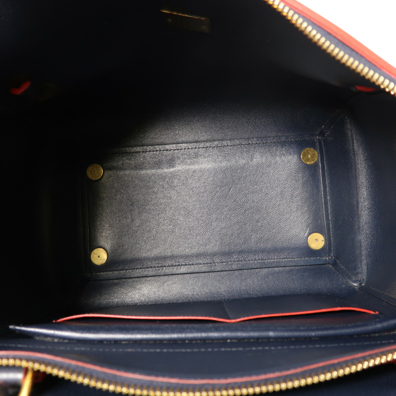 CELINE 牛皮皮革Mini Belt Bag金扣手挽肩背兩用袋-4