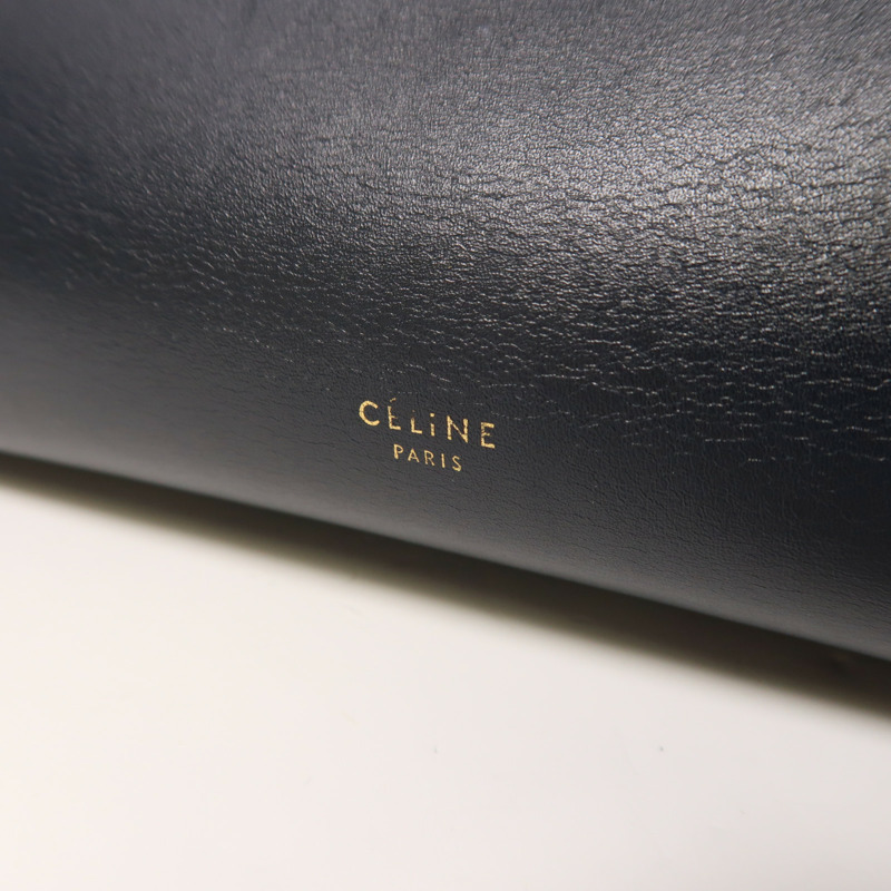 CELINE 牛皮皮革Mini Belt Bag金扣手挽肩背兩用袋-5