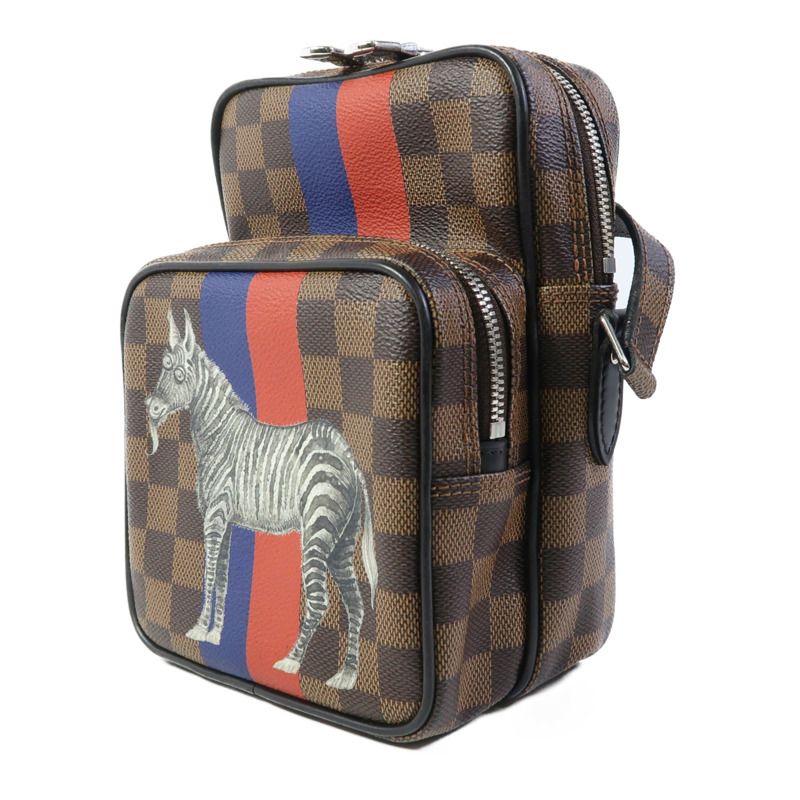 LOUIS VUITTON Damier Amazon Chapman Limited Edition銀扣肩背袋-2