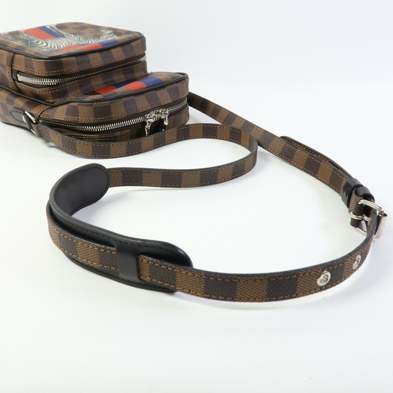 LOUIS VUITTON Damier Amazon Chapman Limited Edition銀扣肩背袋-7