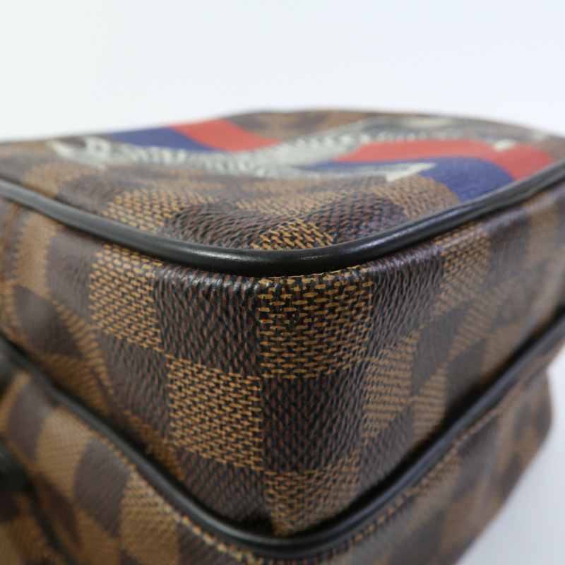 LOUIS VUITTON Damier Amazon Chapman Limited Edition銀扣肩背袋-8