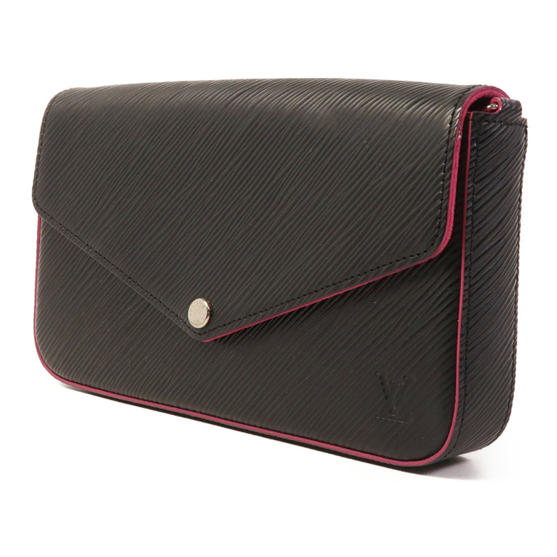 LOUIS VUITTON Epi Pochette Felissie銀扣鏈帶肩背袋-2