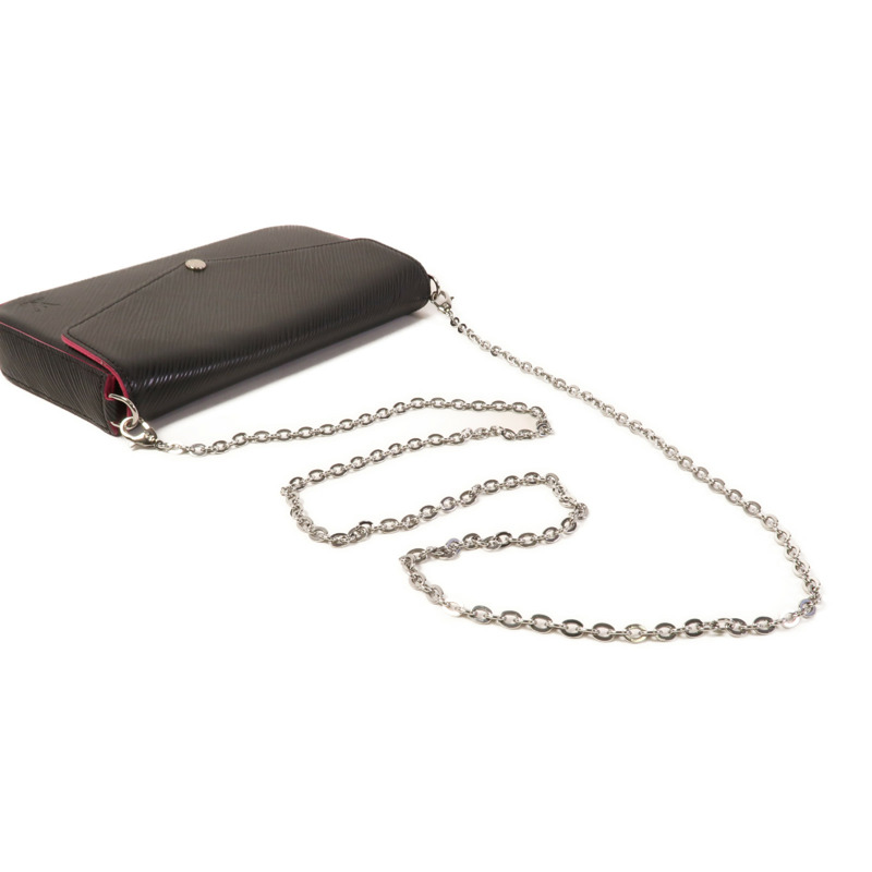LOUIS VUITTON Epi Pochette Felissie銀扣鏈帶肩背袋-7