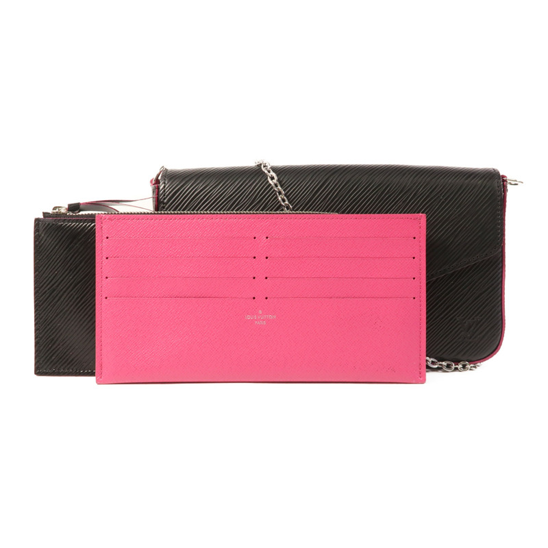 LOUIS VUITTON Epi Pochette Felissie銀扣鏈帶肩背袋-8