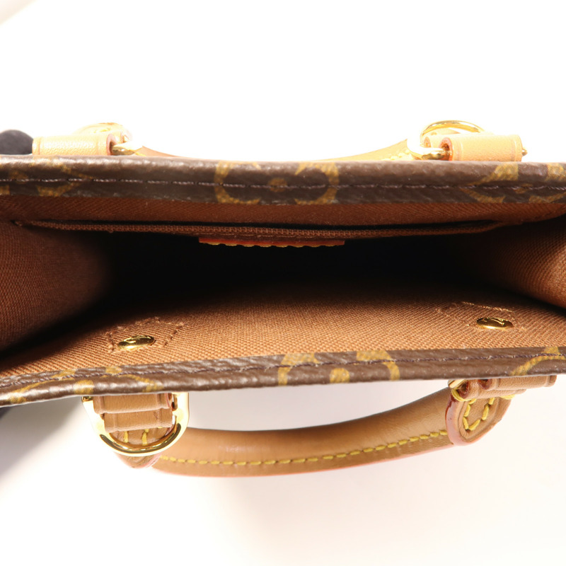 LOUIS VUITTON Monogram Petit Sac Plat金扣手挽肩背兩用袋Monogram Petit Sac Plat金扣手挽肩背兩用袋-4