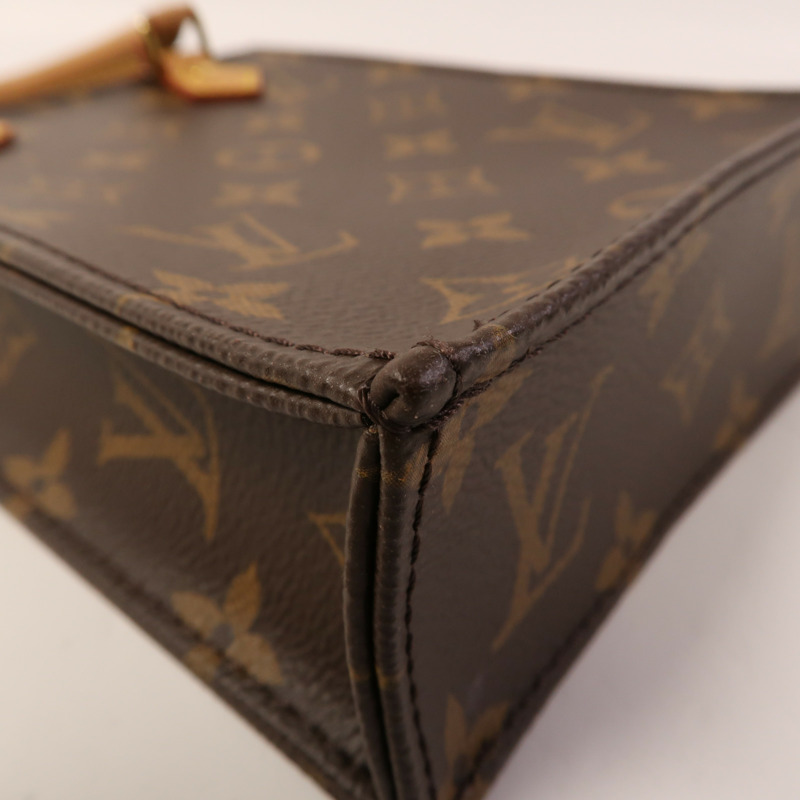 LOUIS VUITTON Monogram Petit Sac Plat金扣手挽肩背兩用袋Monogram Petit Sac Plat金扣手挽肩背兩用袋-9