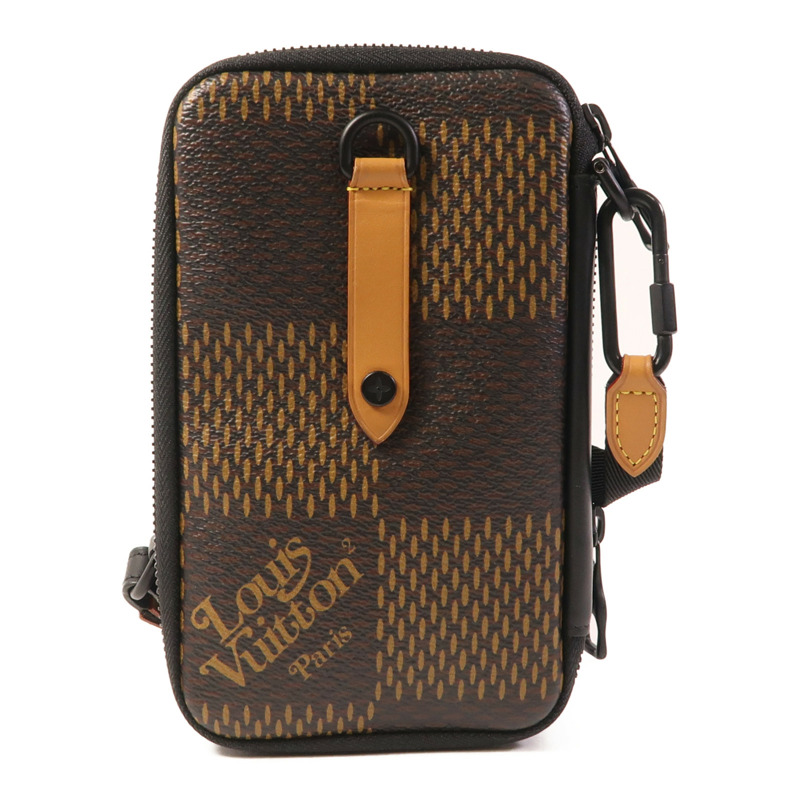 LOUIS VUITTON Damier LV x Nigo Phone Pouch肩背袋-1
