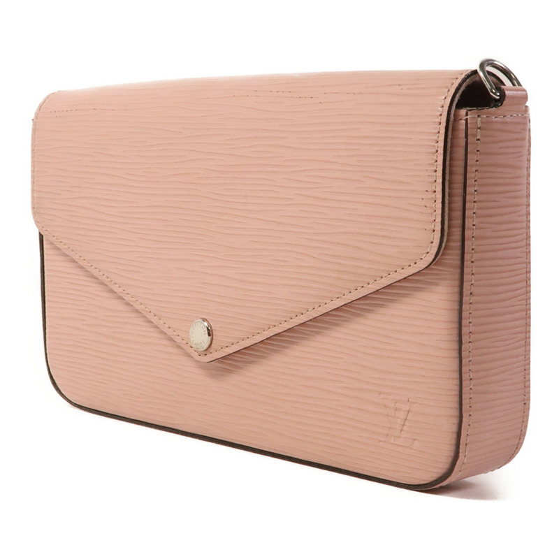 LOUIS VUITTON Epi Pochette Felissie銀扣鏈帶肩背袋-2