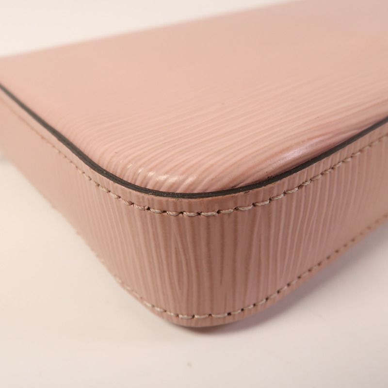 LOUIS VUITTON Epi Pochette Felissie銀扣鏈帶肩背袋-11