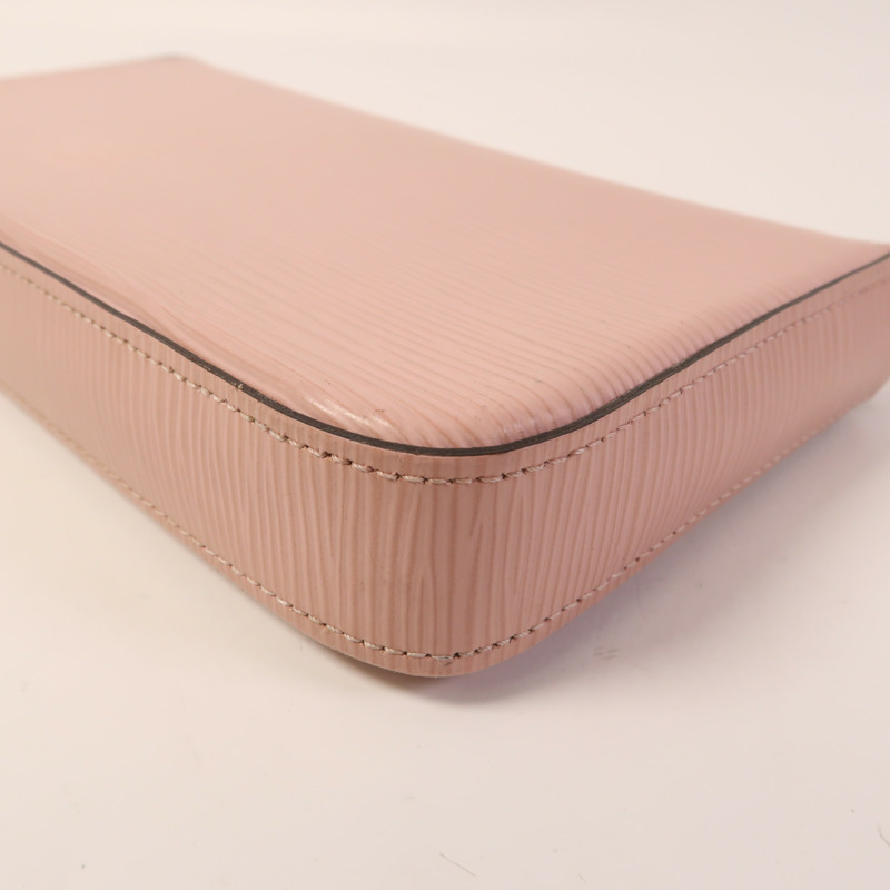 LOUIS VUITTON Epi Pochette Felissie銀扣鏈帶肩背袋-12