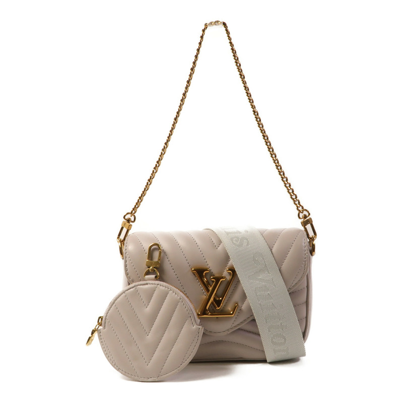 LOUIS VUITTON 牛皮皮革New Wave Multi-Pochette金扣手挽肩背兩用袋-0
