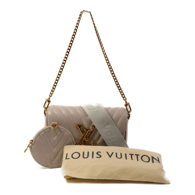 LOUIS VUITTON 牛皮皮革New Wave Multi-Pochette金扣手挽肩背兩用袋-9