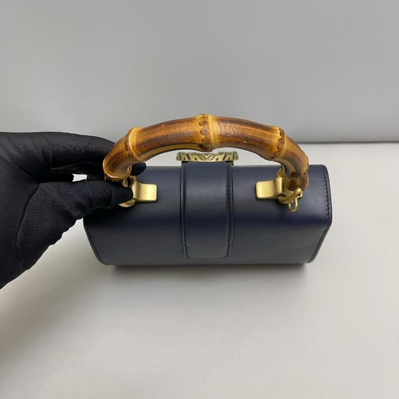 Gucci古馳 Dionysus全皮拼色竹節手柄小號酒神包手提包肩背包-8