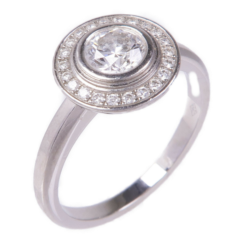 CARTIER PT950鉑金D'Amour Diamond Ring Engagement鑽石戒指Cartier#50/US#5.25-0