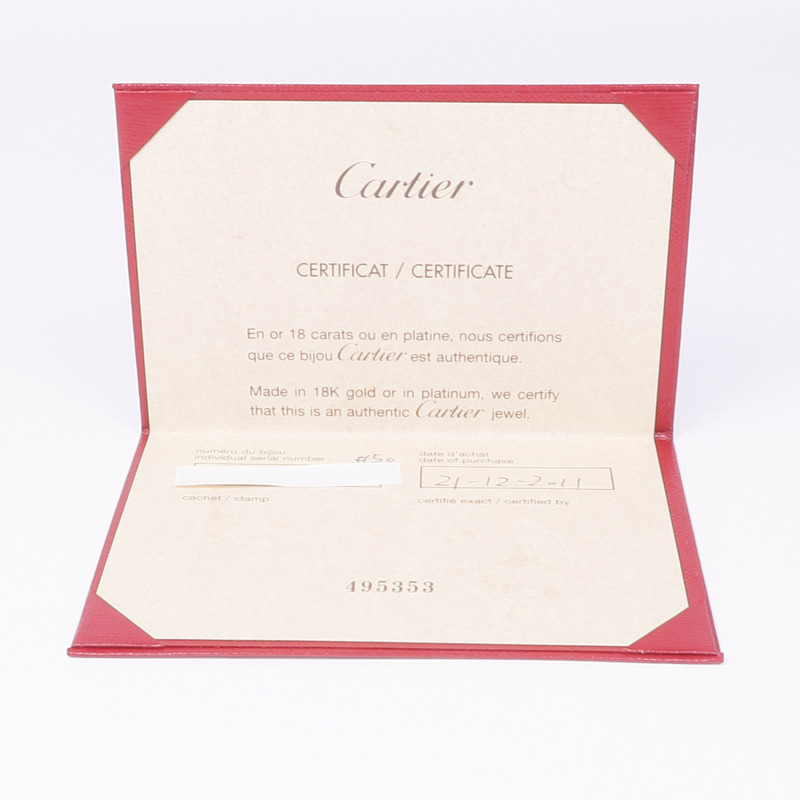 CARTIER PT950鉑金D'Amour Diamond Ring Engagement鑽石戒指Cartier#50/US#5.25-8