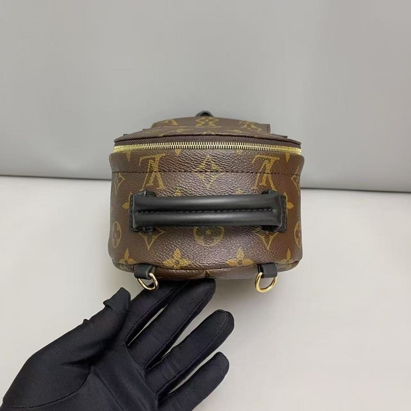LV路易威登 老花迷你小書包後背包 晶片款-6