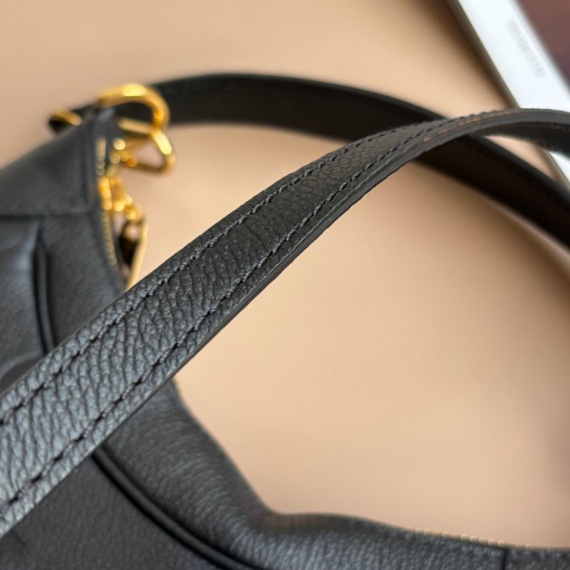 ::LOUIS VUITTON:: LV M46002 Bagatelle黑色壓花紋手提兩用肩背包 腋下半月包-22