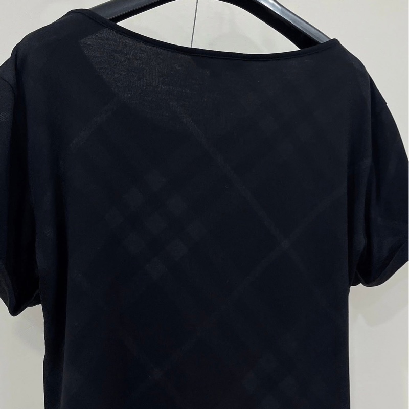 Burberry 倫敦 格紋反褶袖上衣-4